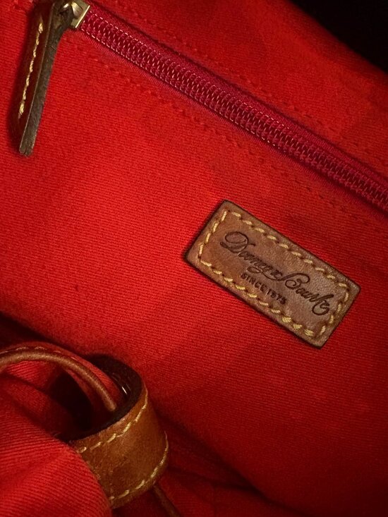 DOONEY & BOURKE BLACK NYLON, LEATHER DRAWSTRING TOP BAG, PURSE, LIKE NEW - Picture 10 of 13